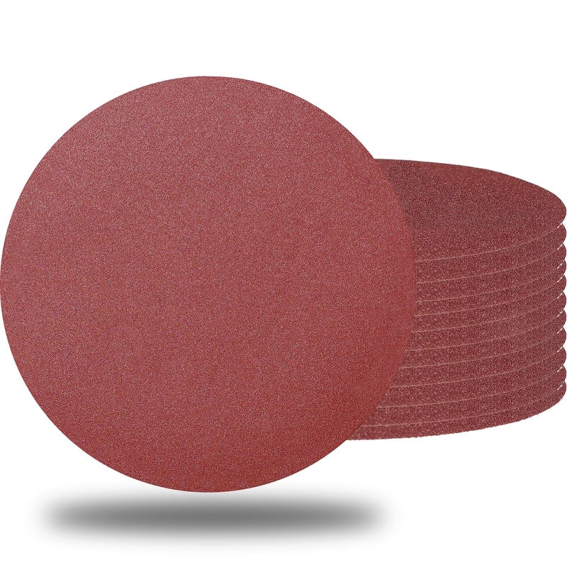 Tonmp 10 PCS 9 Inch 150 Grit Sanding Discs for Hand Radial Sander - 9"" Round Hook & Loop Sandpaper for Hand Sanding Tool, Aluminum Oxide Sander Disc for Hand Drywall Power Sander (150 Grits) - Image 1